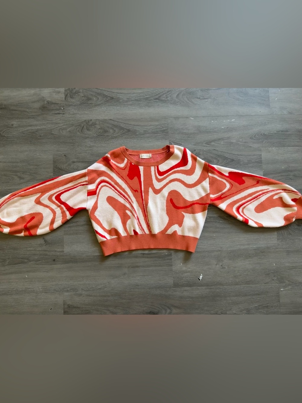 Altar'd State Swirl Balloon Sleeve Sweater